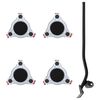vidaXL Furniture Rollers 4 pcs with Lifter 14.5x13.5x4 cm Steel 400 kg