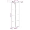 vidaXL Sliding Door with Hardware Set 76x205 cm ESG Glass&Aluminium