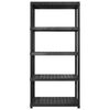 vidaXL Storage Shelf 5-Tier Black 274.5x45.7x185 cm Plastic