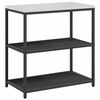 vidaXL Kitchen Storage Set with Shelf 2 pcs Black Cold-rolled Steel