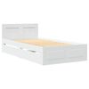 vidaXL Bed Frame with Headboard without Mattress White 90x200 cm