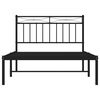 vidaXL Metal Bed Frame without Mattress with Headboard Black 107x203cm