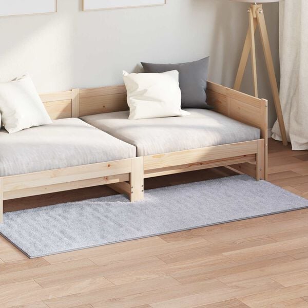 vidaXL Area Rugs Rectangular HUARTE Grey 200 x 80 cm Polyester