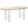 vidaXL Coffee Table Legs White 2 pcs 40x(30-31) cm Steel