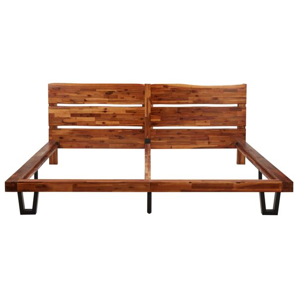 vidaXL Bed Frame with Live Edge without Mattress Solid Acacia Wood 200 cm