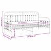vidaXL Daybed Frame with Headboard White 107 x 203 cm Steel