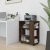 vidaXL Rolling Cabinet Brown Oak 60x35x75 cm Engineered Wood