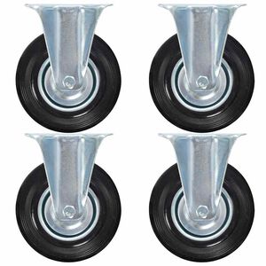 vidaXL Fixed Casters 4 pcs 125 mm
