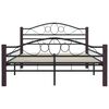 vidaXL Bed Frame without Mattress Black Metal 120x200 cm