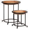 vidaXL 2 Piece Side Table Set Solid Wood Acacia