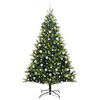 vidaXL Artificial Hinged Christmas Tree 300 LEDs Green 210 cm