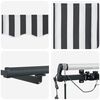 vidaXL Automatic Retractable Awning with LEDs Anthracite&White 600x300 cm