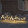 vidaXL LED Reindeers with 40 LEDs 5 pcs Gold PET