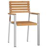 vidaXL Garden Chair 8 pcs Oil Natural Solid Teak Wood
