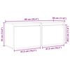 vidaXL Wall Cabinets 2 pcs 45x30x35 cm Solid Pinewood
