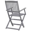 vidaXL Folding Outdoor Chairs 2 pcs Solid Acacia Wood