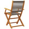 vidaXL Garden Chairs 2 pcs Grey Solid Wood Acacia and Polypropylene