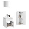 vidaXL Bathroom Furniture Set High Gloss White Engineered Wood