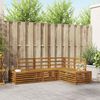 vidaXL Outdoor Sofa Set 4 Piece Natural Solid Acacia Wood