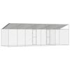 vidaXL Dog Cage with Roof Silver 800 x 200 x 258 cm Steel and PE