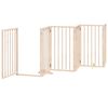 vidaXL Dog Gate with Door Foldable 15 Panels 750 cm Poplar Wood