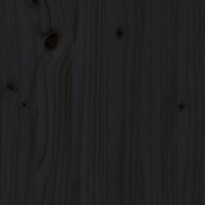 vidaXL Bed Headboard Black 204x3x81 cm Solid Wood Pine