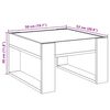 vidaXL Coffee Table with Infinity LED Black 50x53x30 cm