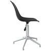 vidaXL Swivel Dining Chair Black PP