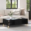 vidaXL Coffee Table Black Oak 102 x 55 x 35 cm Engineered Wood