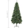 vidaXL Artificial Pre-lit Christmas Tree with Ball Set Pine Cones 210 cm