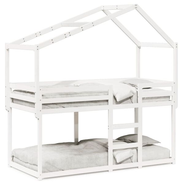 vidaXL Bunk Bed without Mattress White 80x200 cm Solid Wood Pine
