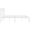 vidaXL Metal Bed Frame without Mattress with Headboard White 120x190cm