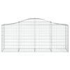 vidaXL Arched Gabion Baskets 40 pcs 200x50x80/100 cm Galvanised Iron