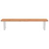 vidaXL Basin Shelf Wall Mounted Steel and Solid Wood Beech