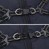 vidaXL Dog Coat with Harness Navy Blue L52 Fleece and Polyester