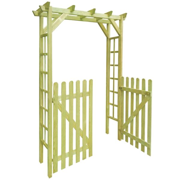 vidaXL Garden Rose Arch 150x50x200 cm Impregnated Wood