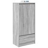 vidaXL Cabinet with Drawer Grey Sonoma 55.5x34x119.5 cm Engineered Wood