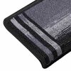 vidaXL Stair Mats Self-adhesive 5 pcs 65x21x4 cm Black and Grey