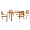 vidaXL Garden Dining Set 5 pcs Beige Solid Acacia Wood