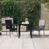 vidaXL 3 Piece Outdoor Dining Set Black