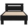 vidaXL Bed Frame with LED Black Oak 100 x 200 cm Engineered Wood