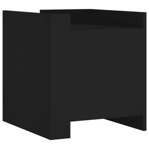 vidaXL Bedside Cabinet Black 45x50x50 cm Engineered Wood