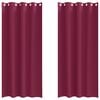 vidaXL Blackout Curtains with Rings 2 pcs Wine Red 245 x 140 cm