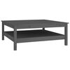 vidaXL Coffee Table Grey 100x100x40 cm Solid Wood Pine