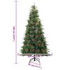 vidaXL Artificial Hinged Christmas Tree Green 180 cm PVC, PE and Steel