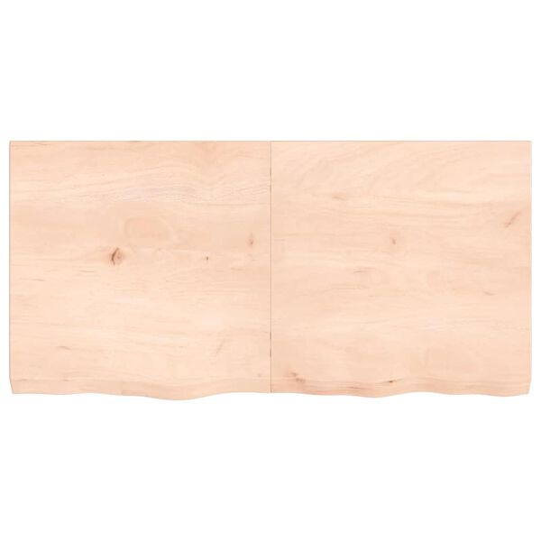 vidaXL Table Top 120x60x(2-6) cm Untreated Solid Wood Oak