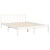 vidaXL Bed Frame without Mattress White Small Double Solid Wood Pine