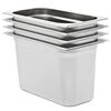 vidaXL Gastronorm Containers 4 pcs GN 1/3 200 mm Stainless Steel