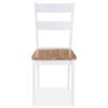 vidaXL Dining Chairs 6 pcs White Solid Rubber Wood