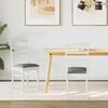 vidaXL Dining Chair 2 pcs White and Grey Solid Wood